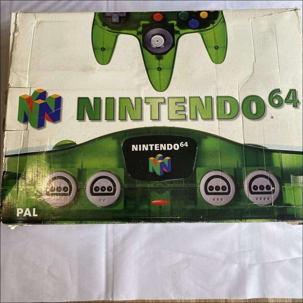 Buy Nintendo 64 N64 jungle green funtastic console boxed -@ 8BitBeyond Buy Nintendo 64 N64 jungle green funtastic console boxed -@ 8BitBeyond